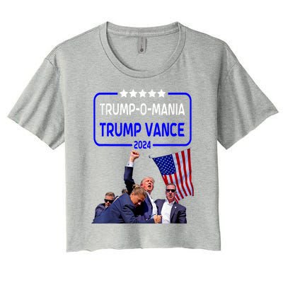 Trump Republican Convention Trumpomania! Trump Vance 2024 Women's Crop Top Tee