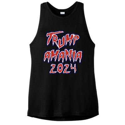 Trump Republican Convention Wrestling Meme Trumpamania Let Trumpamania Run Wild Ladies PosiCharge Tri-Blend Wicking Tank