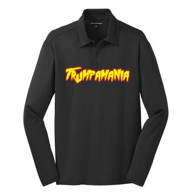 Trump Republican Convention Wrestling Meme Trumpamania Let Trumpamania Run Wild Silk Touch Performance Long Sleeve Polo