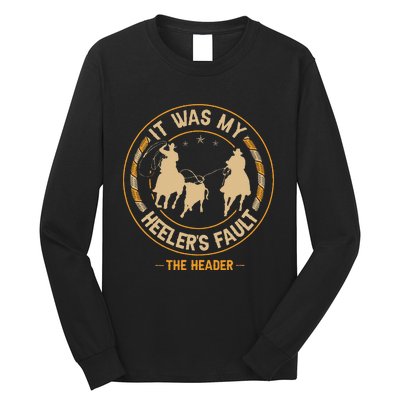 Team Roping Cowboy Rodeo Design For A Team Roper Boy Long Sleeve Shirt