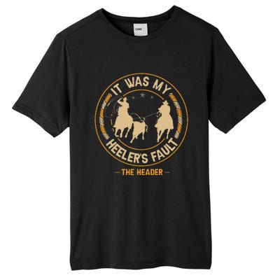 Team Roping Cowboy Rodeo Design For A Team Roper Boy Tall Fusion ChromaSoft Performance T-Shirt