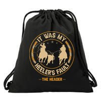 Team Roping Cowboy Rodeo Design For A Team Roper Boy Drawstring Bag