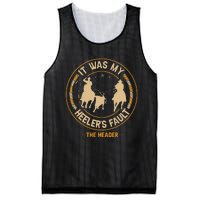 Team Roping Cowboy Rodeo Design For A Team Roper Boy Mesh Reversible Basketball Jersey Tank