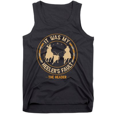 Team Roping Cowboy Rodeo Design For A Team Roper Boy Tank Top