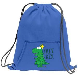 Tree Rex Christmas Gift T Rex Dinosaur Christmas Gift Sweatshirt Cinch Pack Bag