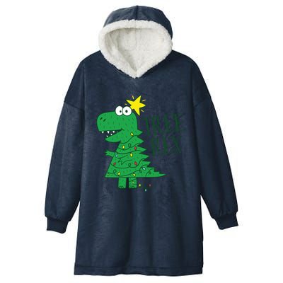 Tree Rex Christmas Gift T Rex Dinosaur Christmas Gift Hooded Wearable Blanket