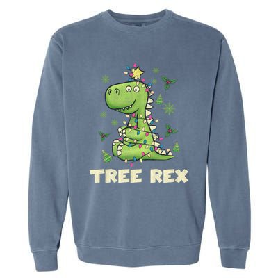 Tree Rex Christmas Tree Dinosaur Cute Xmas Gift Garment-Dyed Sweatshirt