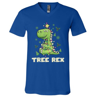 Tree Rex Christmas Tree Dinosaur Cute Xmas Gift V-Neck T-Shirt