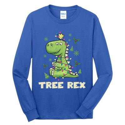 Tree Rex Christmas Tree Dinosaur Cute Xmas Gift Tall Long Sleeve T-Shirt