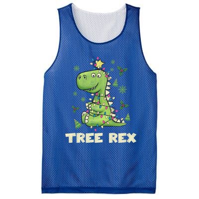 Tree Rex Christmas Tree Dinosaur Cute Xmas Gift Mesh Reversible Basketball Jersey Tank