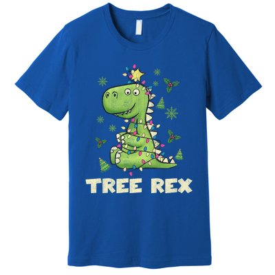 Tree Rex Christmas Tree Dinosaur Cute Xmas Gift Premium T-Shirt