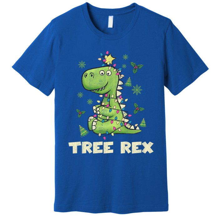 Tree Rex Christmas Tree Dinosaur Cute Xmas Gift Premium T-Shirt