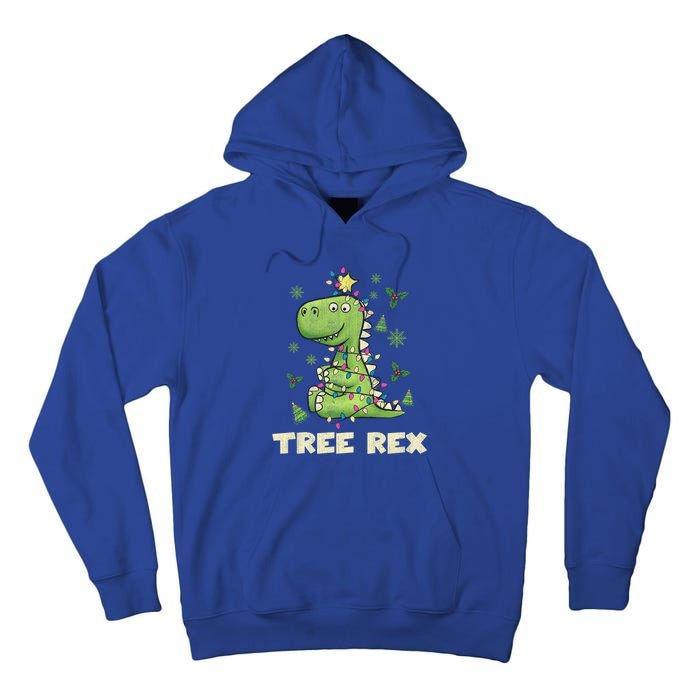 Tree Rex Christmas Tree Dinosaur Cute Xmas Gift Tall Hoodie