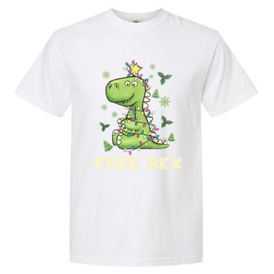 Tree Rex Christmas Tree Dinosaur Cute Xmas Gift Garment-Dyed Heavyweight T-Shirt