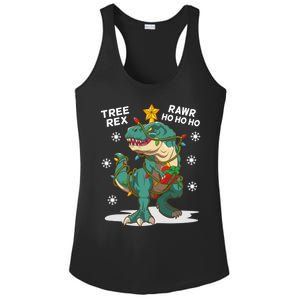 Tree Rex Christmas Tree Dinosaur Costume For Christma Cute Gift Ladies PosiCharge Competitor Racerback Tank