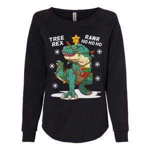 Tree Rex Christmas Tree Dinosaur Costume For Christma Cute Gift Womens California Wash Sweatshirt