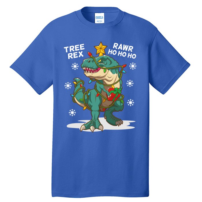 Tree Rex Christmas Tree Dinosaur Costume For Christma Cute Gift Tall T-Shirt