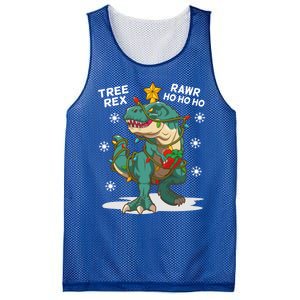 Tree Rex Christmas Tree Dinosaur Costume For Christma Cute Gift Mesh Reversible Basketball Jersey Tank