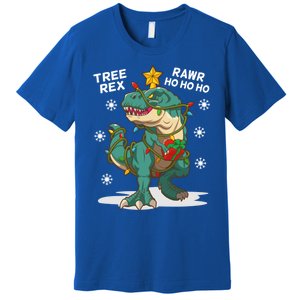 Tree Rex Christmas Tree Dinosaur Costume For Christma Cute Gift Premium T-Shirt