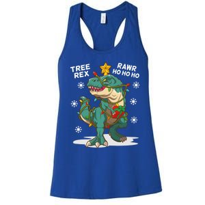 Tree Rex Christmas Tree Dinosaur Costume For Christma Cute Gift Women's Racerback Tank