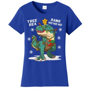 Tree Rex Christmas Tree Dinosaur Costume For Christma Cute Gift Women's T-Shirt