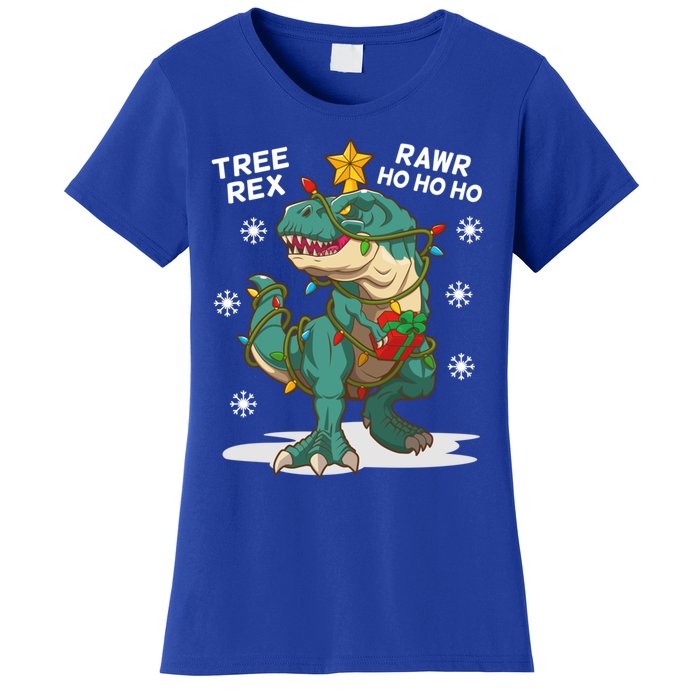 Tree Rex Christmas Tree Dinosaur Costume For Christma Cute Gift Women's T-Shirt