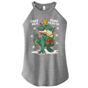 Tree Rex Christmas Tree Dinosaur Costume For Christma Cute Gift Women's Perfect Tri Rocker Tank