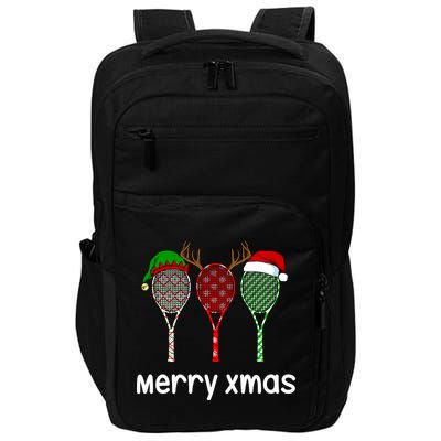 Tennis Racket Christmas Hat Reindeer Anlter Game Sport Sweatshirt Impact Tech Backpack
