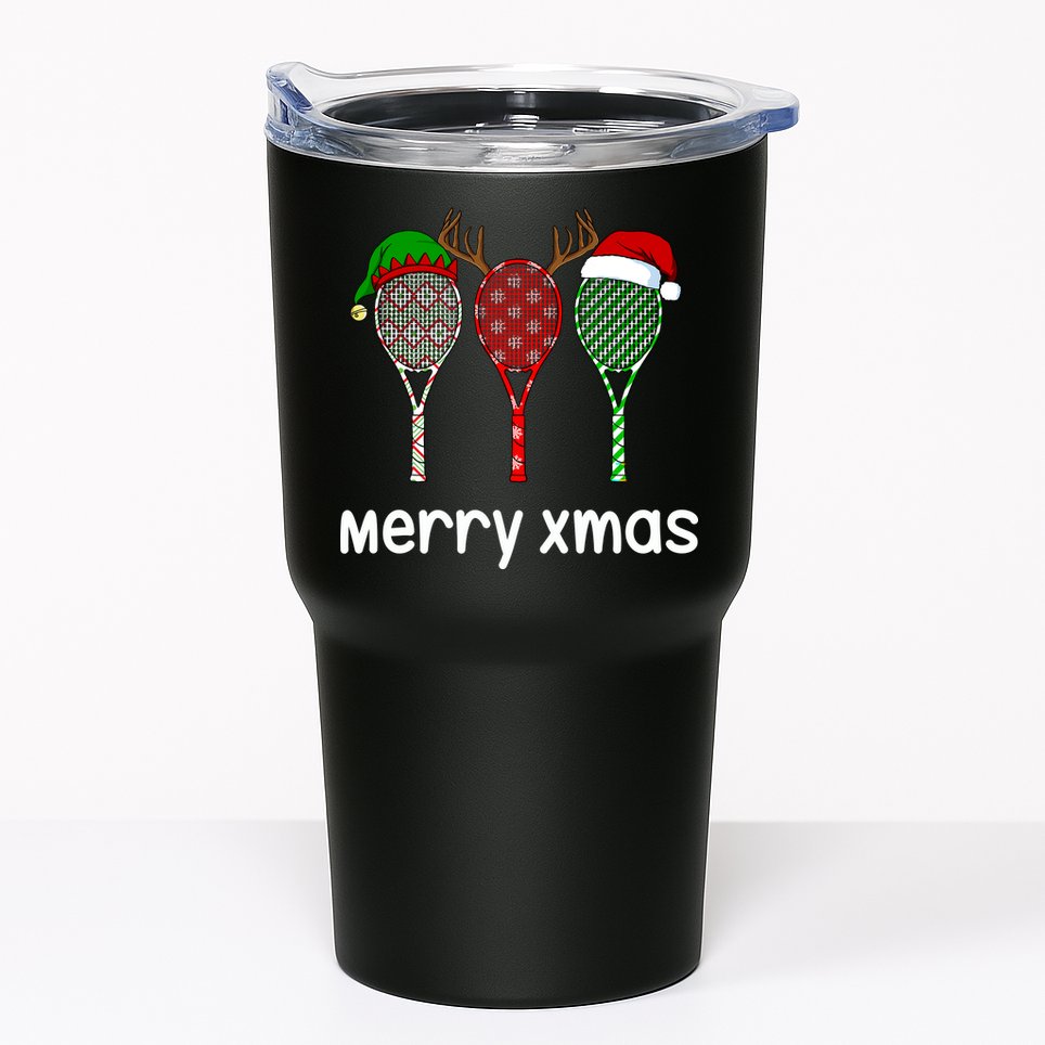 Tennis Racket Christmas Hat Reindeer Anlter Game Sport Sweatshirt Tumbler