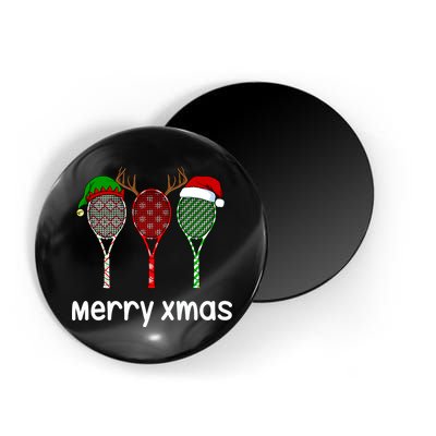 Tennis Racket Christmas Hat Reindeer Anlter Game Sport Sweatshirt Magnet