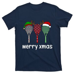 Tennis Racket Christmas Hat Reindeer Anlter Game Sport Sweatshirt T-Shirt