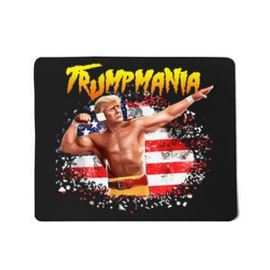 Trump Republican Convention Wrestling Meme Trumpamania Us Flag Background Mousepad