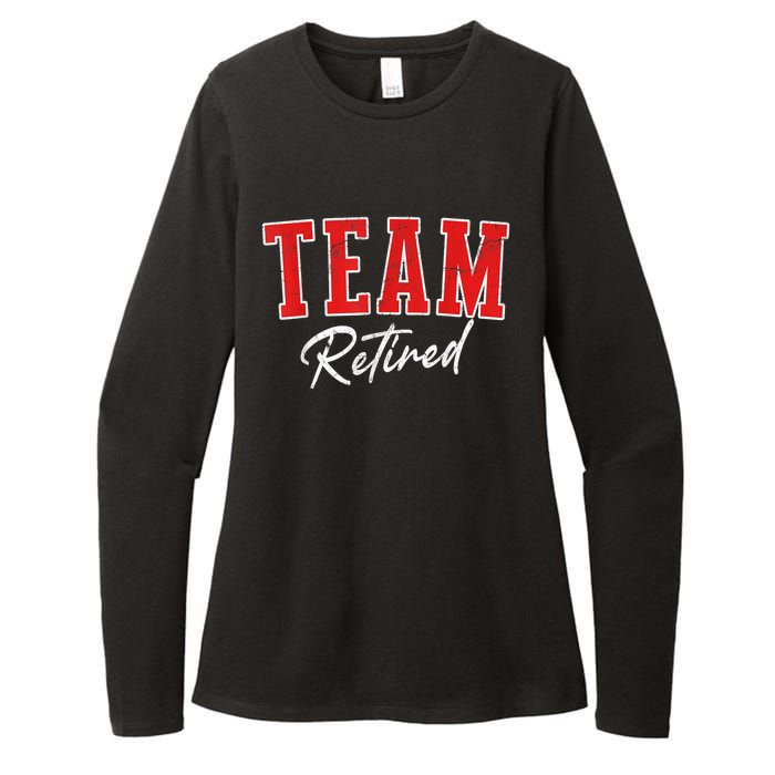 Team Retired Cool Varsity Couples Retirement Gifts Womens CVC Long Sleeve Shirt