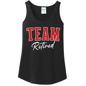 Team Retired Cool Varsity Couples Retirement Gifts Ladies Essential Tank