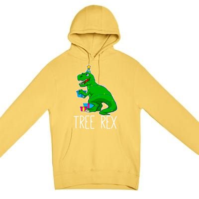 Tree Rex Christmas Dinosaur Funny Xmas Trex Cute Gift Premium Pullover Hoodie