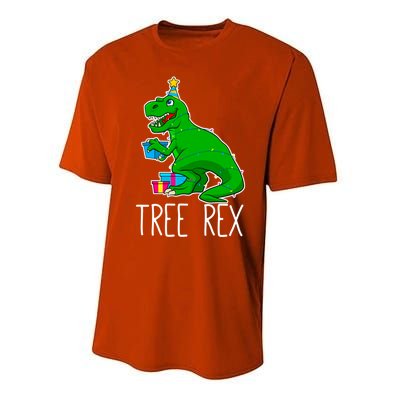 Tree Rex Christmas Dinosaur Funny Xmas Trex Cute Gift Performance Sprint T-Shirt