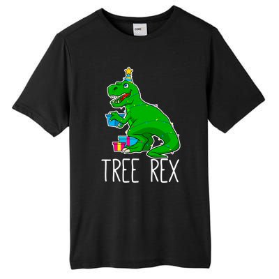 Tree Rex Christmas Dinosaur Funny Xmas Trex Cute Gift Tall Fusion ChromaSoft Performance T-Shirt