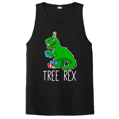 Tree Rex Christmas Dinosaur Funny Xmas Trex Cute Gift PosiCharge Competitor Tank