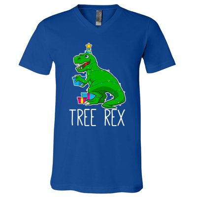 Tree Rex Christmas Dinosaur Funny Xmas Trex Cute Gift V-Neck T-Shirt