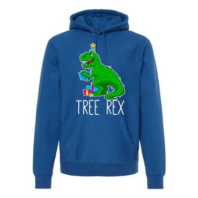 Tree Rex Christmas Dinosaur Funny Xmas Trex Cute Gift Premium Hoodie