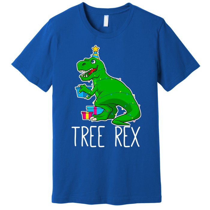 Tree Rex Christmas Dinosaur Funny Xmas Trex Cute Gift Premium T-Shirt