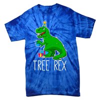 Tree Rex Christmas Dinosaur Funny Xmas Trex Cute Gift Tie-Dye T-Shirt