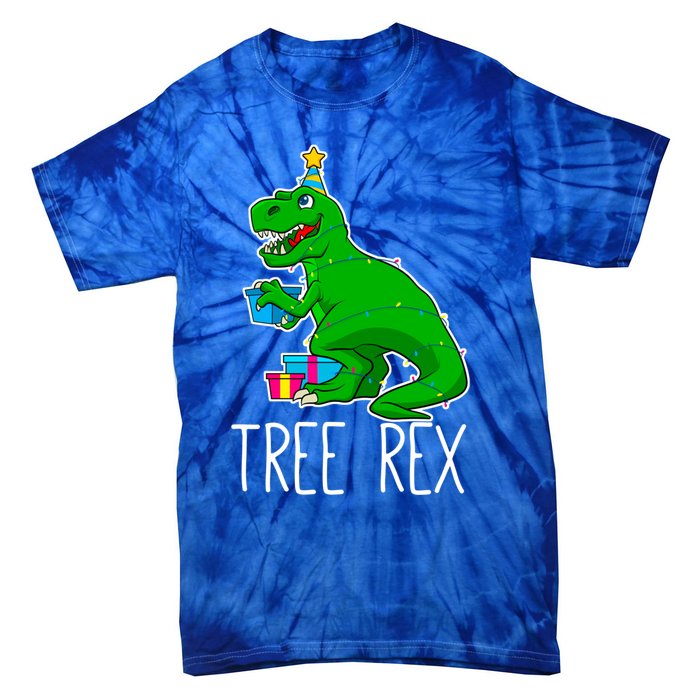 Tree Rex Christmas Dinosaur Funny Xmas Trex Cute Gift Tie-Dye T-Shirt