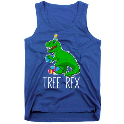 Tree Rex Christmas Dinosaur Funny Xmas Trex Cute Gift Tank Top