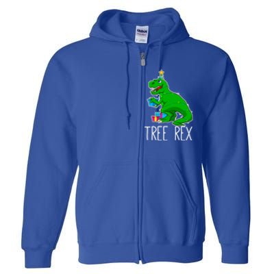 Tree Rex Christmas Dinosaur Funny Xmas Trex Cute Gift Full Zip Hoodie