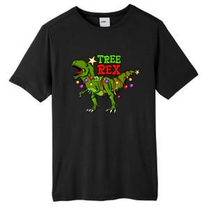 Tree Rex Christmas Holiday Trex Dinosaur Santa Gift Meaningful Gift Tall Fusion ChromaSoft Performance T-Shirt