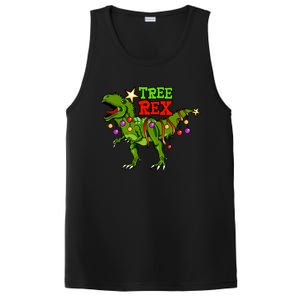 Tree Rex Christmas Holiday Trex Dinosaur Santa Gift Meaningful Gift PosiCharge Competitor Tank