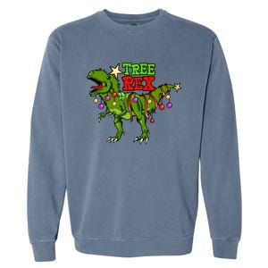 Tree Rex Christmas Holiday Trex Dinosaur Santa Gift Meaningful Gift Garment-Dyed Sweatshirt