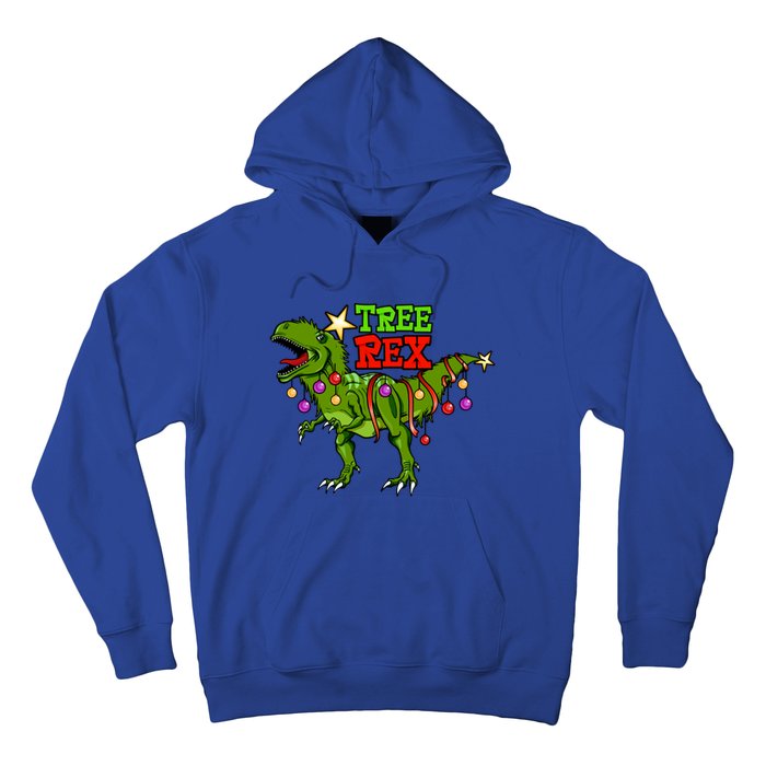 Tree Rex Christmas Holiday Trex Dinosaur Santa Gift Meaningful Gift Hoodie