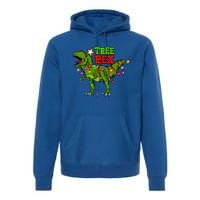 Tree Rex Christmas Holiday Trex Dinosaur Santa Gift Meaningful Gift Premium Hoodie